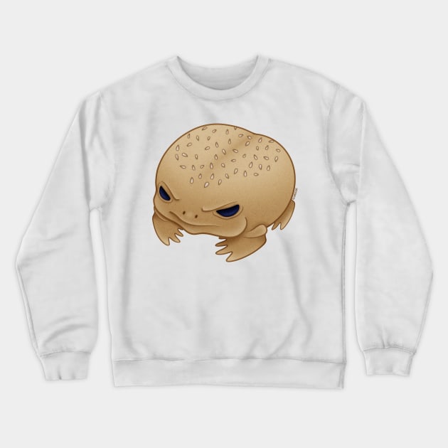 BurgerBun Frog Crewneck Sweatshirt by FoliumDesigns